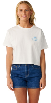 2026 Rip Curl Da Donna Swell Collo Di Raccolta Maglietta 0P7WTE - Bone