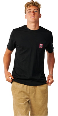 2026 Rip Curl Da Uomo T-Shirt A Tasca Streamline Badge 13TMTE - Black
