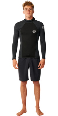 2026 Rip Curl Mens Ultimate Search Long Sleeve Hooded Vest 12IMWJ - Black