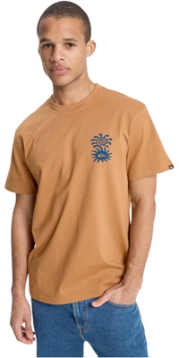 2026 Quiksilver Da Uomo Evo Fioritura Di Pace T-Shirt EQYZT08264 - Tobacco Brown