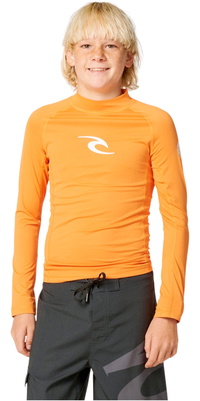 2026 Rip Curl Bambino Canotta In Lycra A Maniche Lunghe Waves UPF 12VBRV - Vitamin C