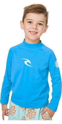 2026 Rip Curl Da Bimbo Canotta In Lycra A Maniche Lunghe Waves UPF 12VTRV - Blue Gum
