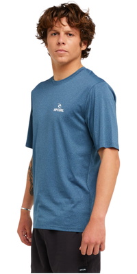 2026 Rip Curl Da Uomo Canotta In Lycra A Maniche Corte Stack UPF 167MRV - Navy Marle