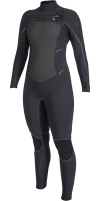 2025 ONeill Da Donna Psycho Tech 5/4+mm Chest Zip Muta 5547 - Black