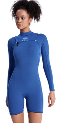 2026 Roxy Womens Elite Xtra Stretch 2mm Long Sleeve Chest Zip Spring Wetsuit 26BW243501 - Blue Fog
