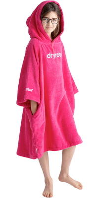 2026 Dryrobe Bambino Accappatoio In Spugna Biologico ORGANICJTCRHP - Hot Pink