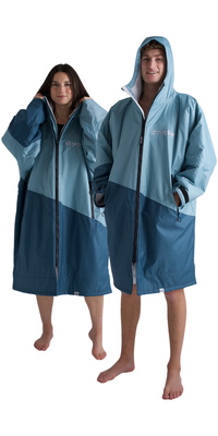 2026 Dryrobe Advance Accappatoio Da Spogliatoio A Maniche Lunghe DALSV3 - Blue / Grigio Chiaro