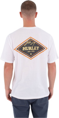 2026 Hurley Da Uomo Stampa A Pressione Samp T-Shirt MTSEUED0017 - White
