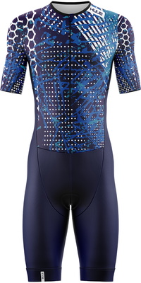 2026 HUUB Da Uomo Collage Tri Suit COLTSNB - Navy / Blue