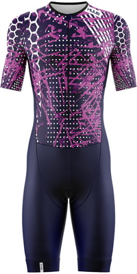 2026 HUUB Womens Collage Tri Suit COLTSNP - Navy / Pink