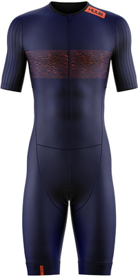 2026 HUUB Da Uomo Contour Tri Suit CONTSNO - Navy / Orange