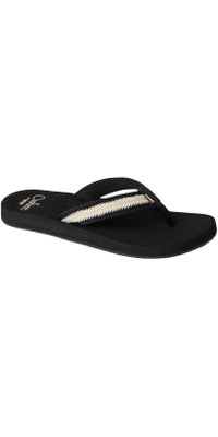 2026 Reef Womens Baja Maria Flip Flops CJ7339 - Black / Vintage