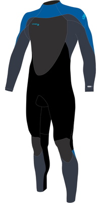 2026 O'Neill Bambino Epic 5/4mm Back Zip Muta 4219B - Black / Slate / Baliblu