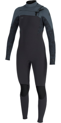 2026 ONeill Womens Epic 5/4mm Chest Zip Wetsuit 5652 - Tempered Steel / Shaded Island Sky / Shade