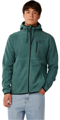 2026 Rip Curl Da Uomo Partito Polar Zip Thru Fleece 08VMFL - Muted Green