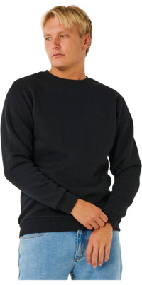 2026 Rip Curl Da Uomo Surf Classico Crew Maglione 0APMFL - Black