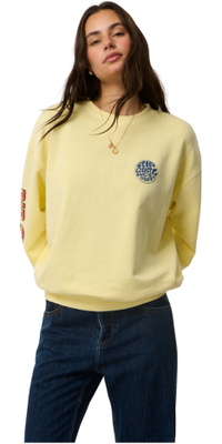2026 Rip Curl Da Donna Stephanie Gilmore Eredità Oversized Fleece 0EJWFL - Soft Yellow