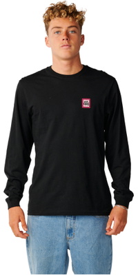 2026 Rip Curl Da Uomo Badge Di Streamline Manica Lunga T-Shirt 13UMTE - Black