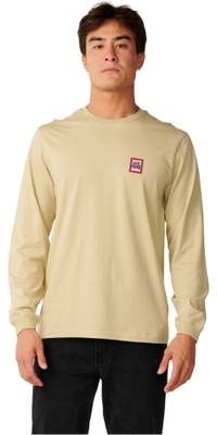 2026 Rip Curl Da Uomo Badge Di Streamline Manica Lunga T-Shirt 13UMTE - Khaki Sand