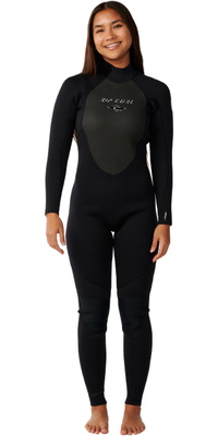 2026 Rip Curl Da Donna Omega 4/3mm Back Zip Muta 17CWFS - Black