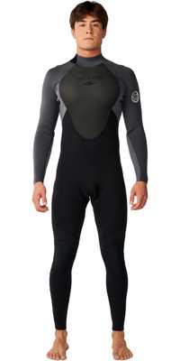 2026 Rip Curl Da Uomo Omega 3/2mm Back Zip Muta 189MFS - Grey