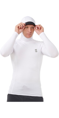 2026 Rip Curl Da Uomo S-Series UPF Perf Manica Lunga Con Cappuccio Rash Vest 18CMRV - White