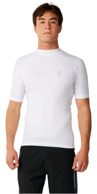 2026 Rip Curl Da Uomo S-Series UPF Perf Short Sleeve Lycra Gilet 18EMRV - White