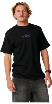 2026 Rip Curl Da Uomo Script Rip Maglia Tee 14HMTE - Black