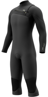 2026 Mystic Da Uomo Motion 4/3mm Chest Zip Manica Lunga Gamba Corta Muta 35000.270010 - Black