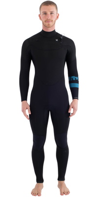 2026 Hurley Da Uomo Plus 4/3mm Muta MFS0012403 - Black / Skyblue