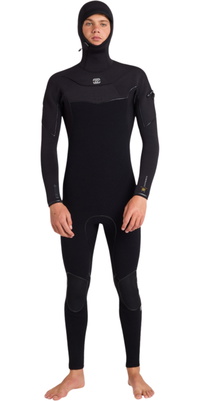2026 Billabong Da Uomo Furnace Ultra Gullwing 6/5mm Con Cappuccio Muta ABYW200126 - Black