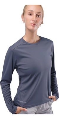 2026 Zhik Da Donna UVActive Manica Lunga Tech Top ATP-0071-W-SLT - Slate