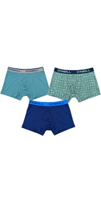 2025 ONeill Da Uomo Boxer Mattoni 3-Pack 203021152 - Bricks Hydro Medieval Blue