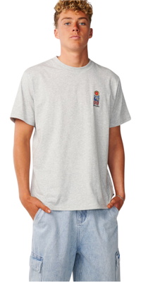 Rip Curl Da Uomo Search Series Vaporcool Stack Maglietta Oversize 16IMTE - Grey Marle