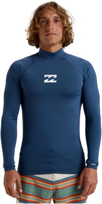 2026 Billabong Da Uomo Waves All Day Long Sleeve Lycra Vest EBYWR00102 - Midnight