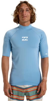2026 Billabong Da Uomo Waves All Day Short Sleeve Lycra Vest EBYWR00101 - Sky Blue