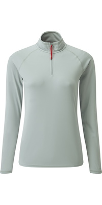 2026 Gill Womens UV Tec Zip Neck Top Grey UV009W