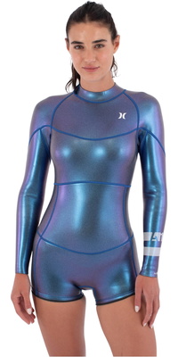 2026 Hurley Da Donna Air 2mm Skin Mid Back Zip Shorty Muta Primaverile WSS0014242 - Siren Skin