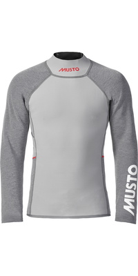 2026 Musto Da Uomo Flexlite Vapour 1.0 Manica Lunga Muta Top 82068 - Grey Marl