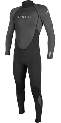2025 ONeill Da Uomo Reactor II 3/2mm Back Zip Muta 5040 - Black / Graphite