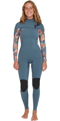 2025 ONeill Da Donna Epic 4/3mm Chest Zip Muta 5651 - Copen Blue / Painted Tropics
