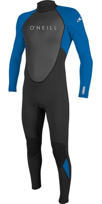 2025 ONeill Youth Reactor II 3/2mm Back Zip Wetsuit 5044 - Black / Ocean