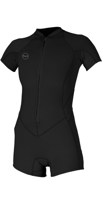 2026 ONeill Da Donna Bahia 2/1mm Front Zip Shorty Muta Black 5293