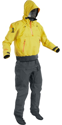 2025 Palm Da Uomo Bora Touring Kayak Drysuit 12382 - Yellow / Jet Grey