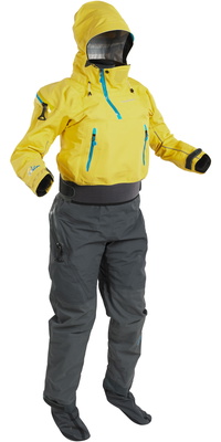2025 Palm Da Donna Bora Touring Kayak Drysuit 12383 - Yellow / Jet Grey