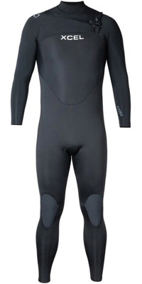2026 XCEL Da Uomo Axis 3/2mm Chest Zip Muta MN32ZAX4 - Black