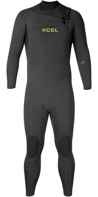 2026 XCEL Da Uomo Comp 3/2mm Chest Zip Muta MN32ZXC4 - Black