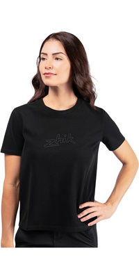 Zhik Da Donna Maglietta In Cotone Con Logo TEE-0733-W-BLK - TEE-0733-W-BLK. Black