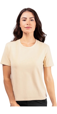 Zhik Da Donna Maglietta In Cotone Con Logo TEE-0733-W-SND - Sand