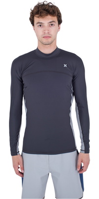 Hurley Da Uomo Channel Crossing Paddle Series Long Sleeve Lycra Vest MAT0001050 - Dark Stone Grey